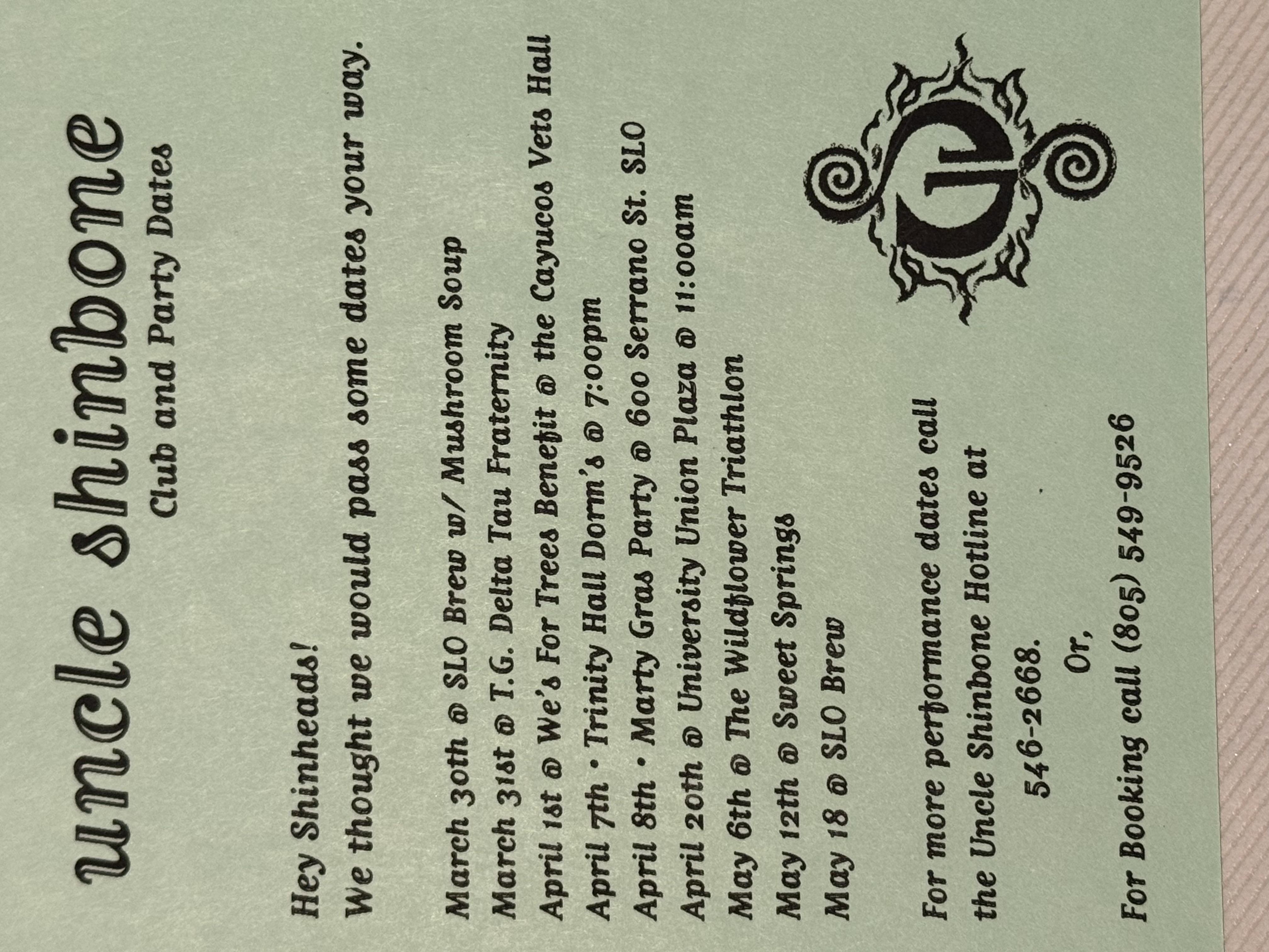 Newsletter - Spring 1995 - Uncle Shinbone archive media