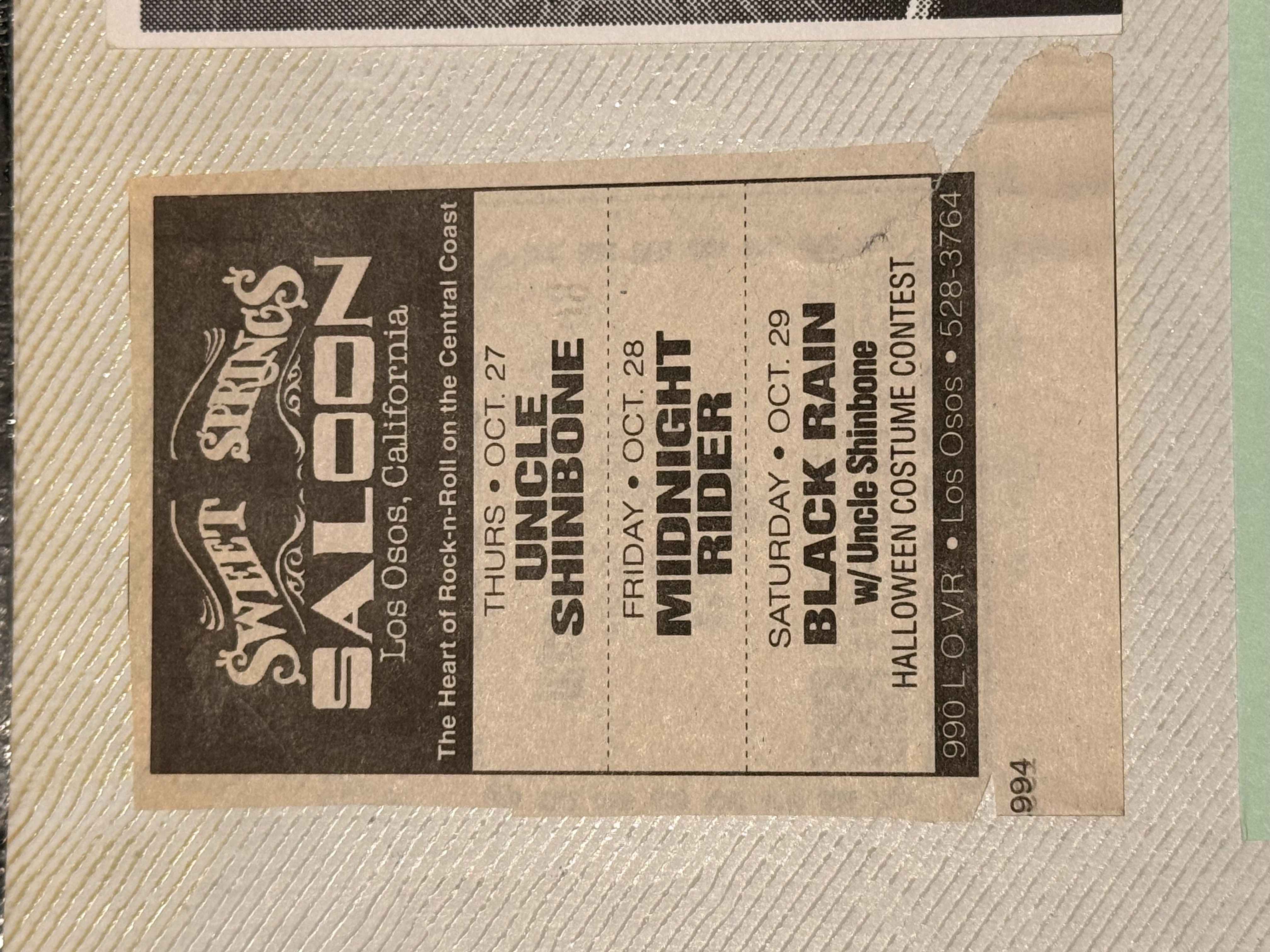Mustang Daily: Sweet Springs Saloon - Uncle Shinbone archive media