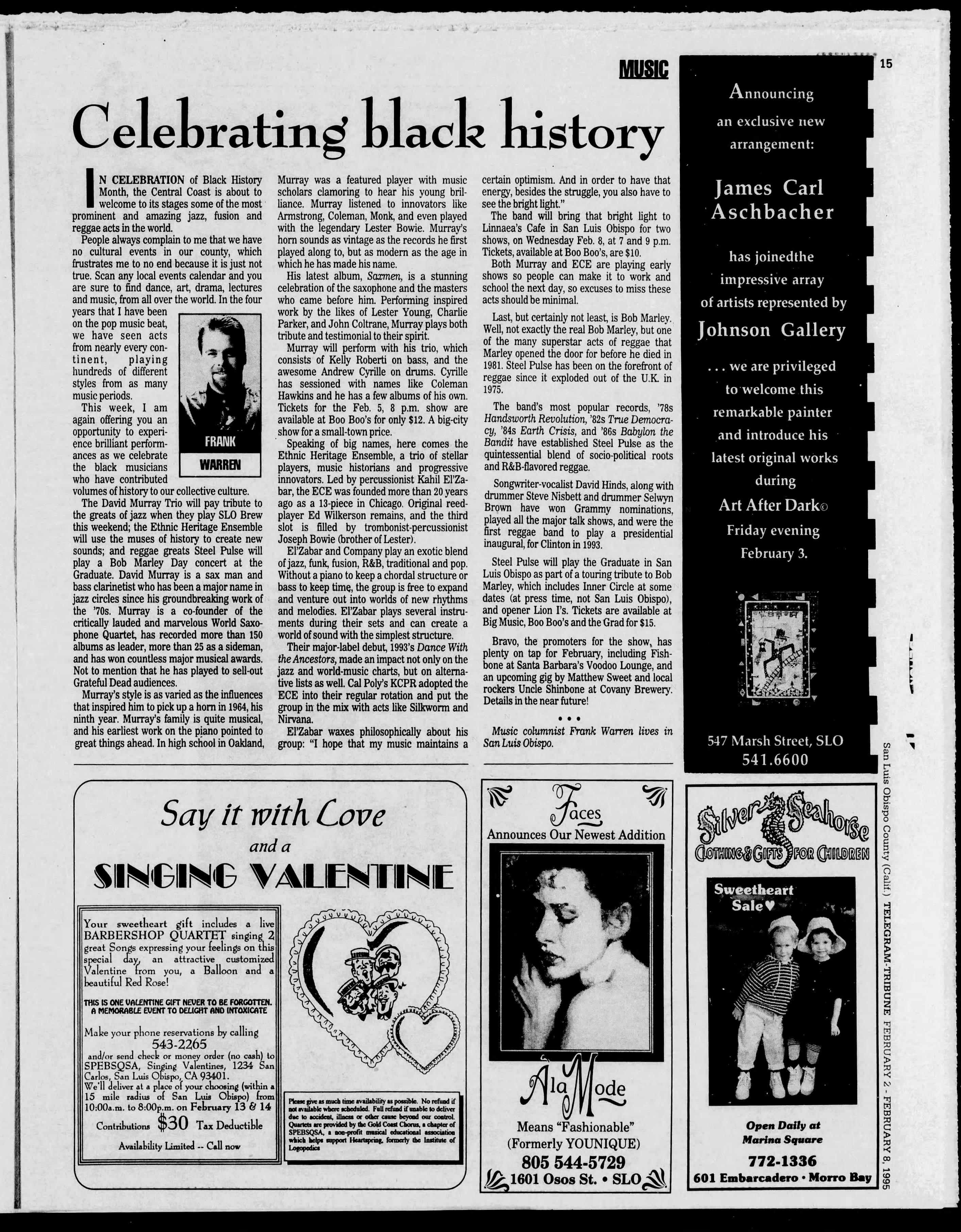 The Tribune clipping - Feb 2, 1995 p. 43 - Uncle Shinbone archive media