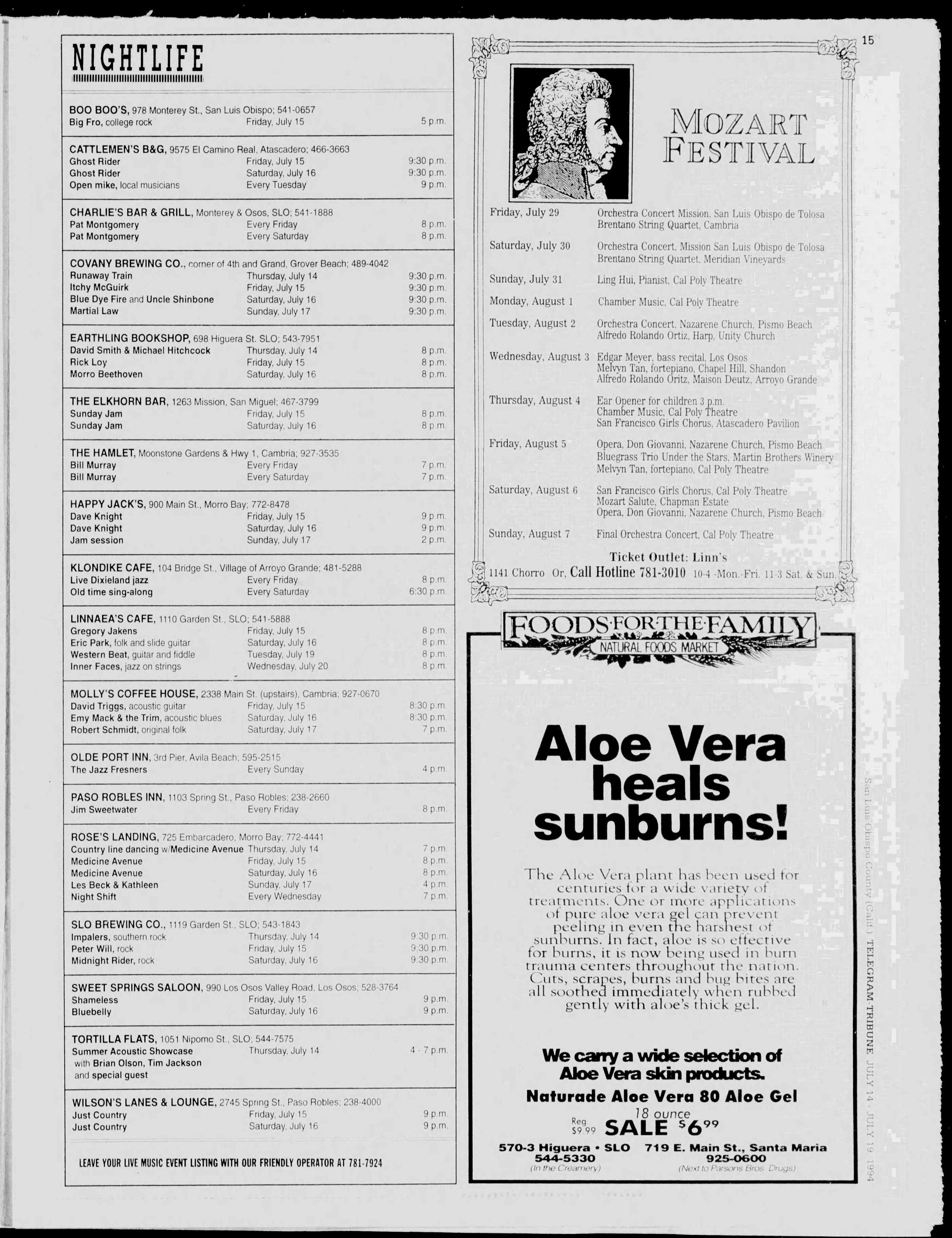 The Tribune clipping - Jul 14, 1994 p. 43 - Uncle Shinbone archive media