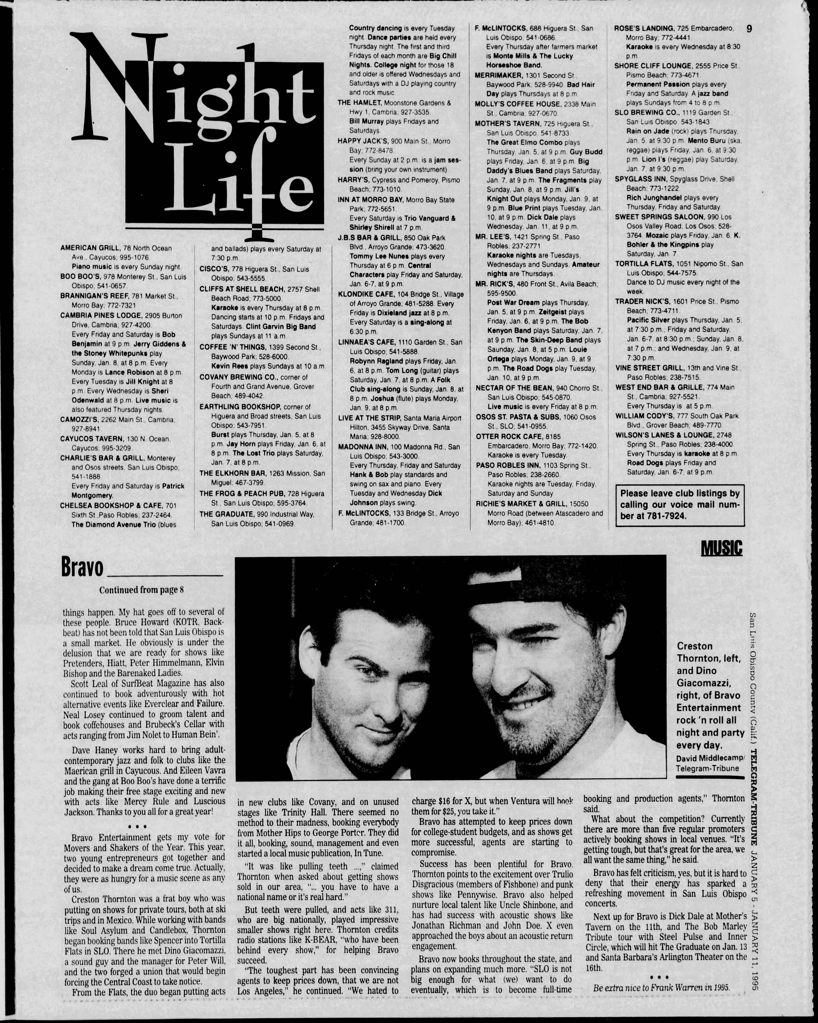 The Tribune clipping - Jan 5, 1995 p. 35 - Uncle Shinbone archive media