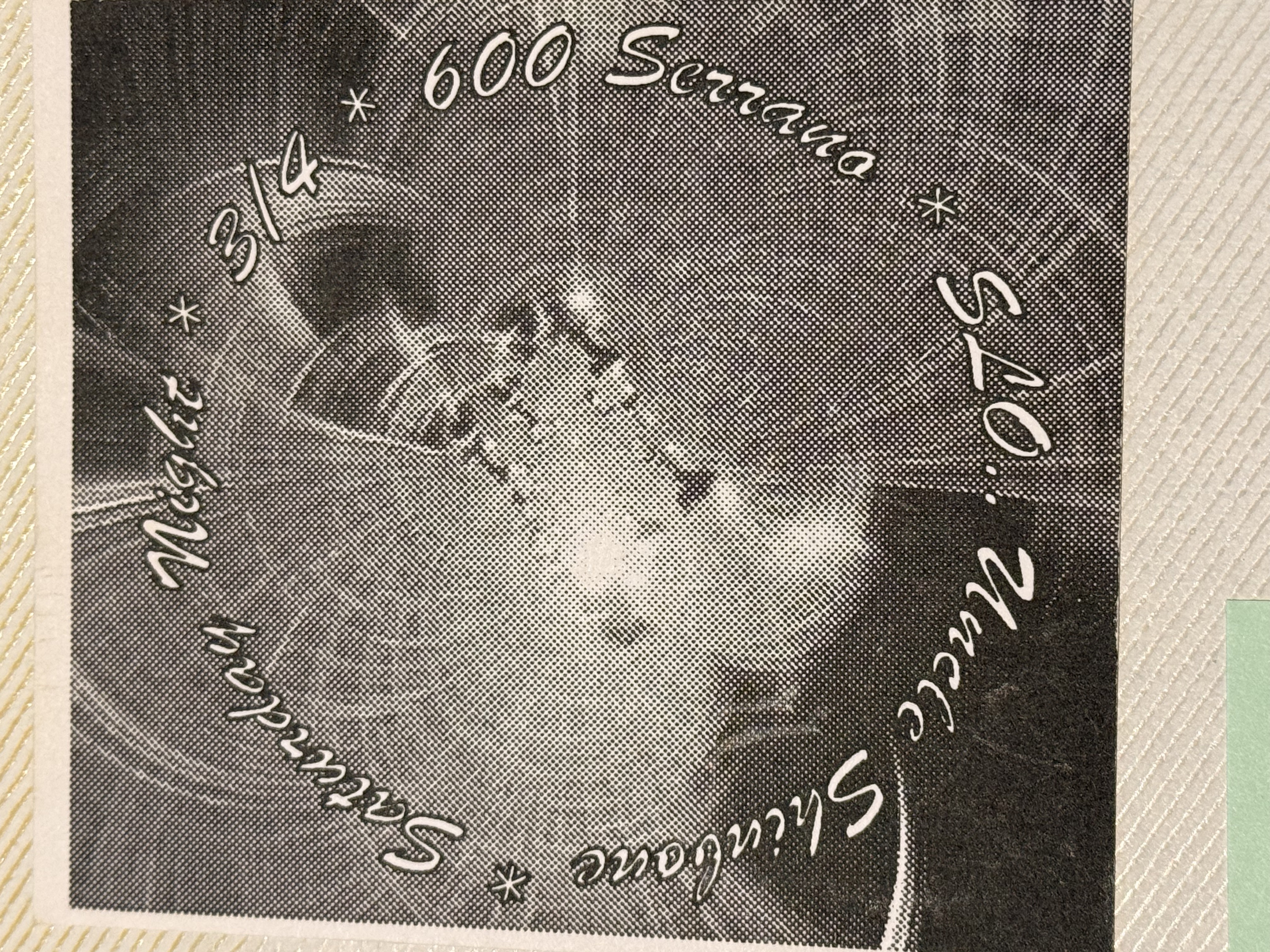 Poster: 600 Serrano, Sat Mar 4 - Uncle Shinbone archive media