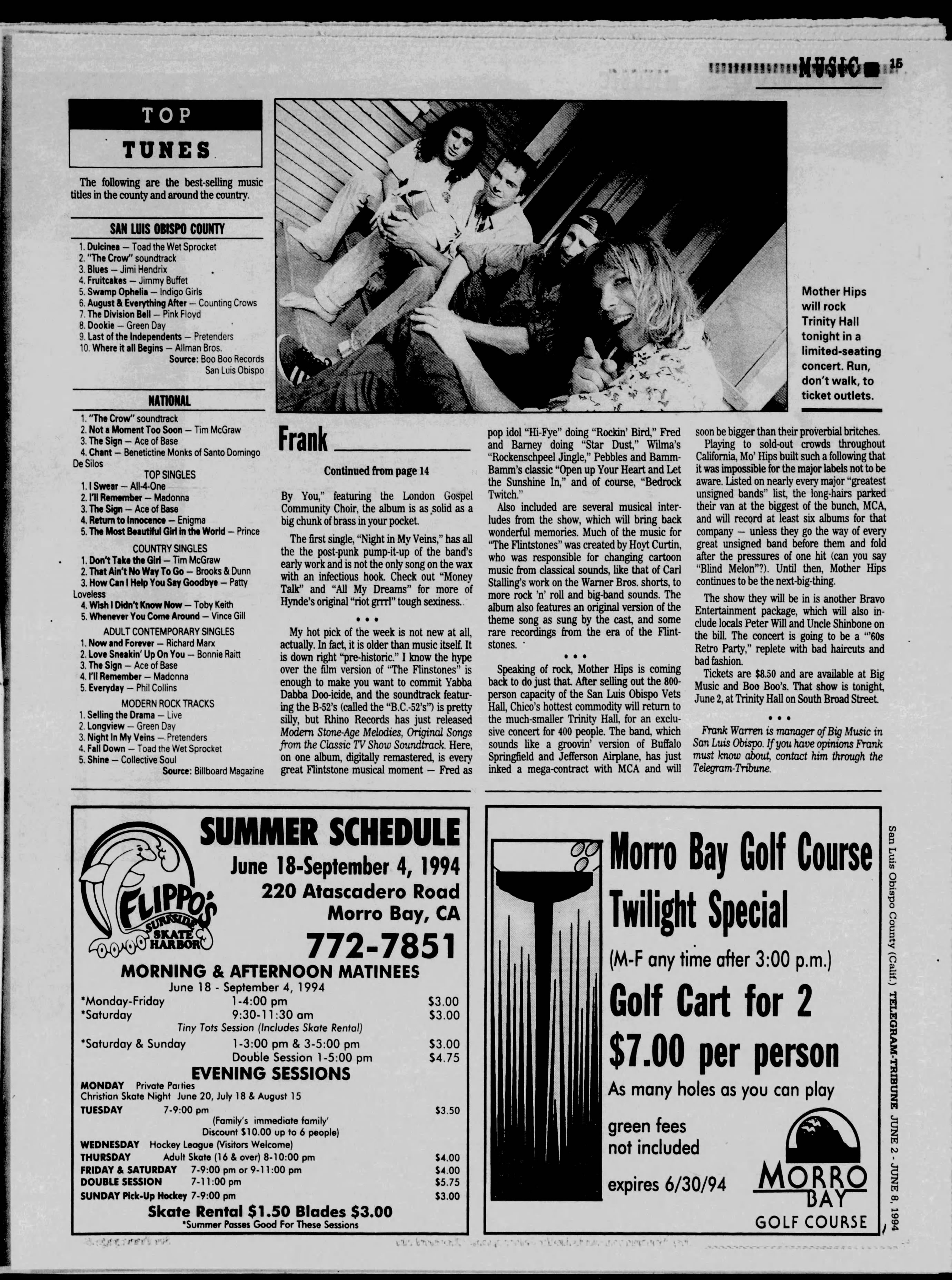 The Tribune clipping - Jun 2, 1994 p. 43 - Uncle Shinbone archive media